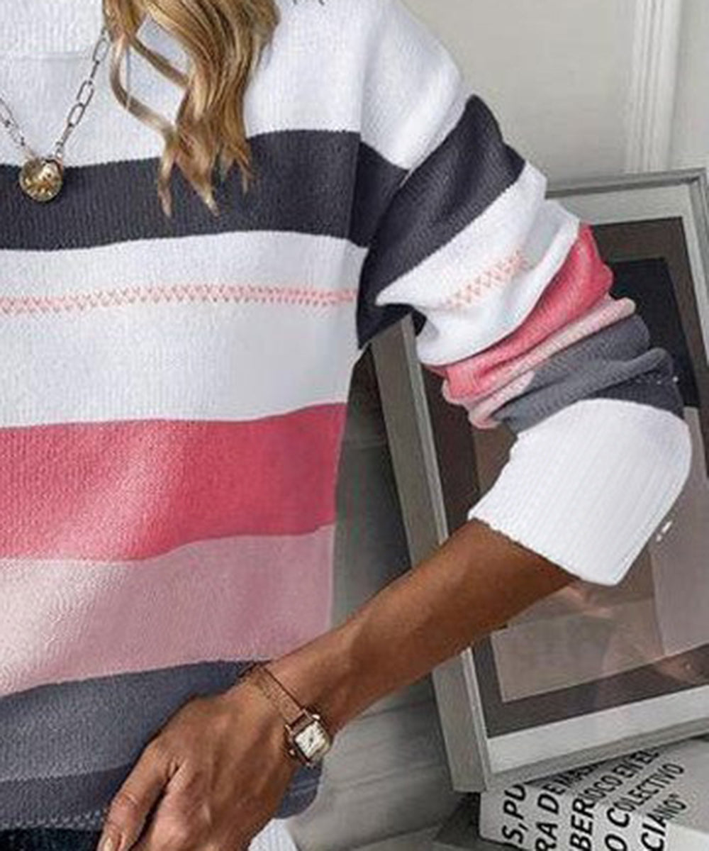 Suéter Rosa Dulce de Cuello Redondo