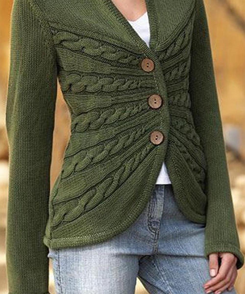 Suéter Verde de Manga Larga Sencillo