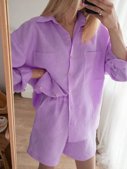 Lucía I conjunto corto de lino