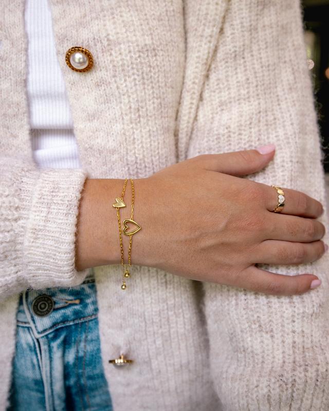 Elena | Pulsera romántica corazones