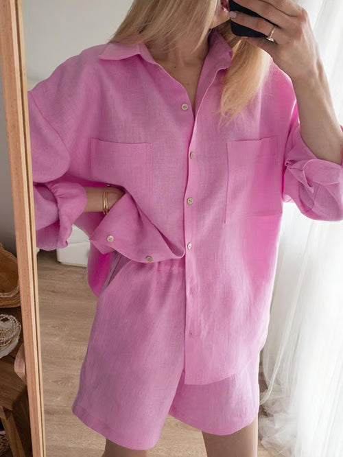 Lucía I conjunto corto de lino