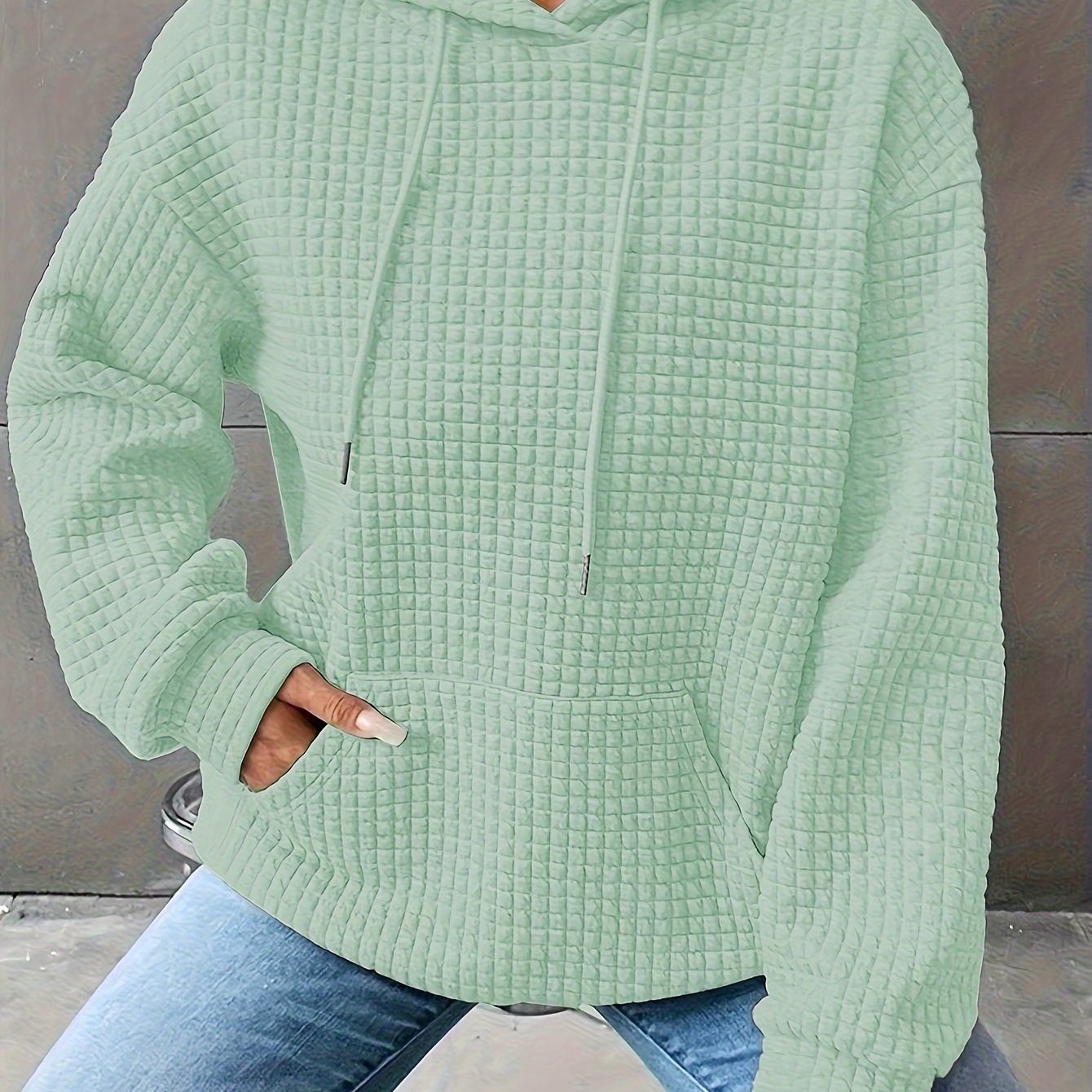 Léana™ | Sudadera con capucha texturizada de manga larga