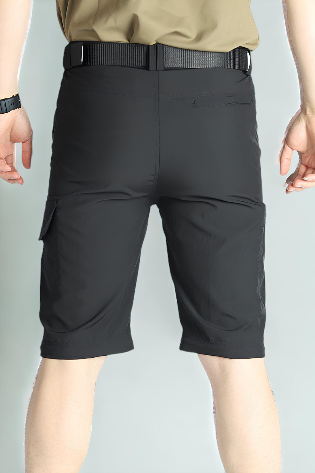 Pantalones Tácticos Convertibles Negros (Tela Ligera)