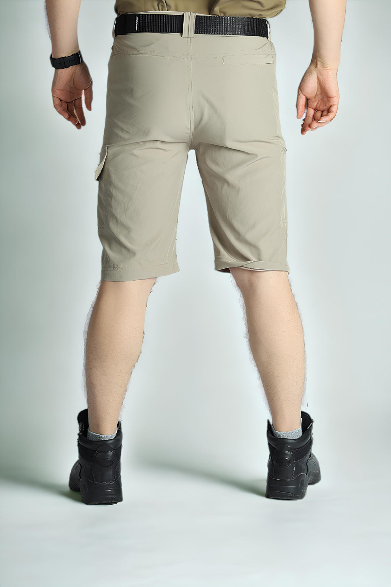 Pantalones Tácticos Convertibles Beige de Tela Ligera