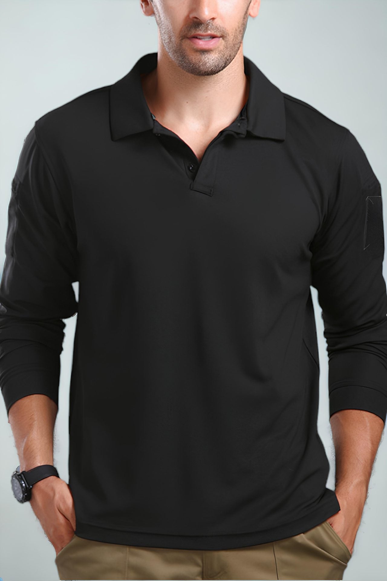 Camisa Polo Táctica de Manga Larga X100