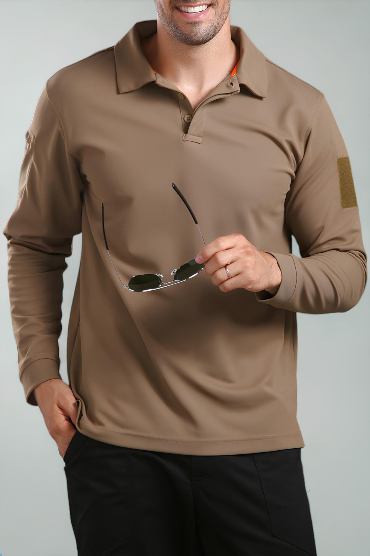 Camisa Polo Táctica de Manga Larga X100