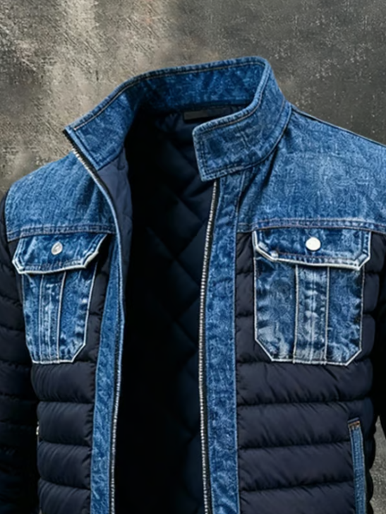 Chaqueta Híbrida Denim Hombre