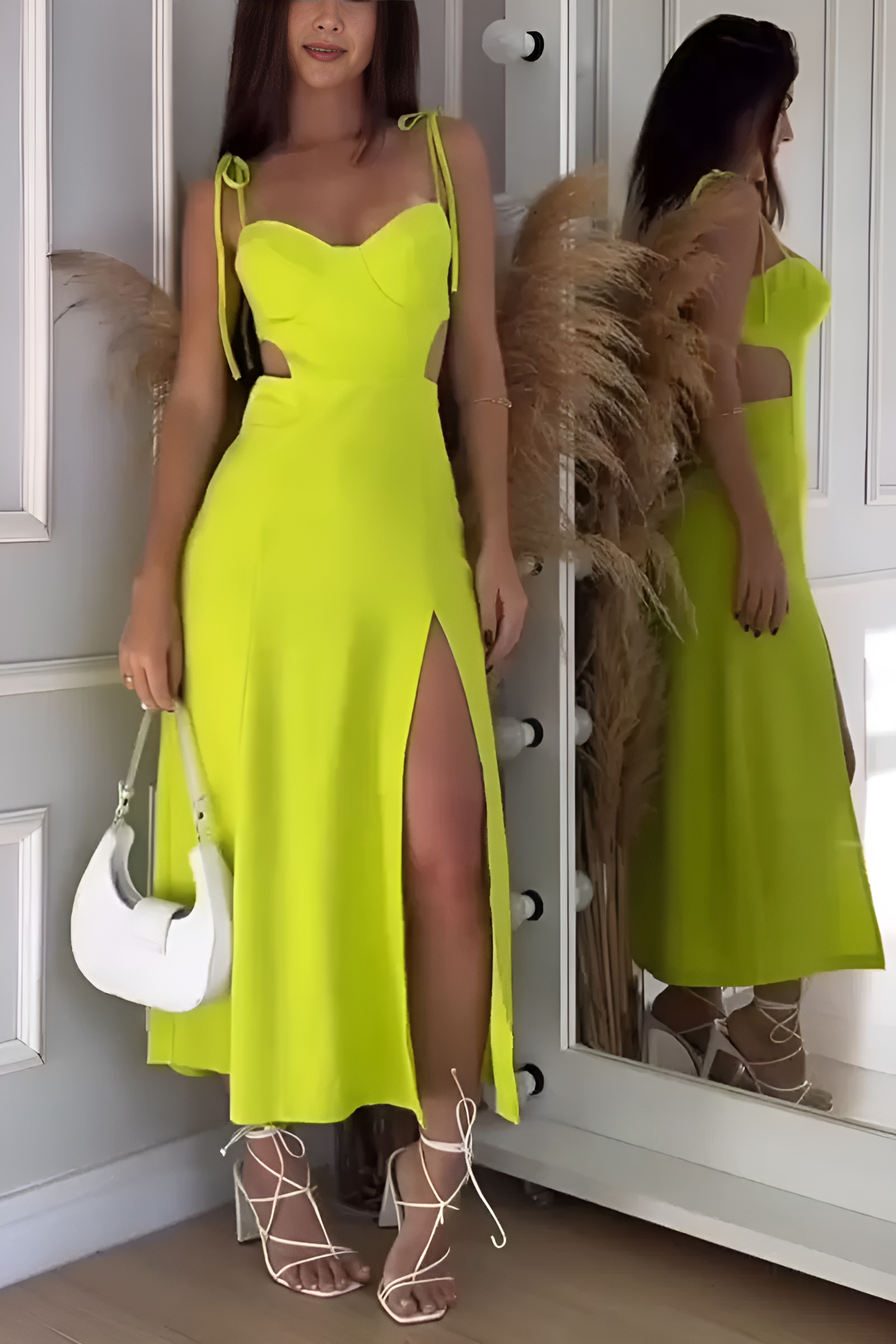 Elis | Vestido elegante con cortes en la cintura