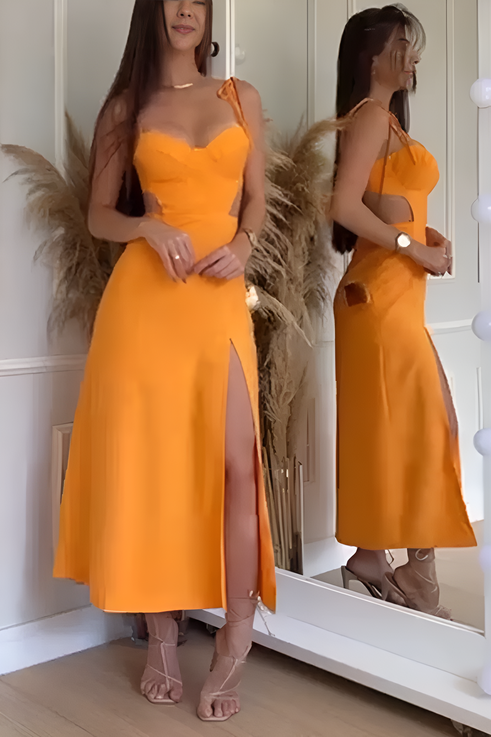 Elis | Vestido elegante con cortes en la cintura