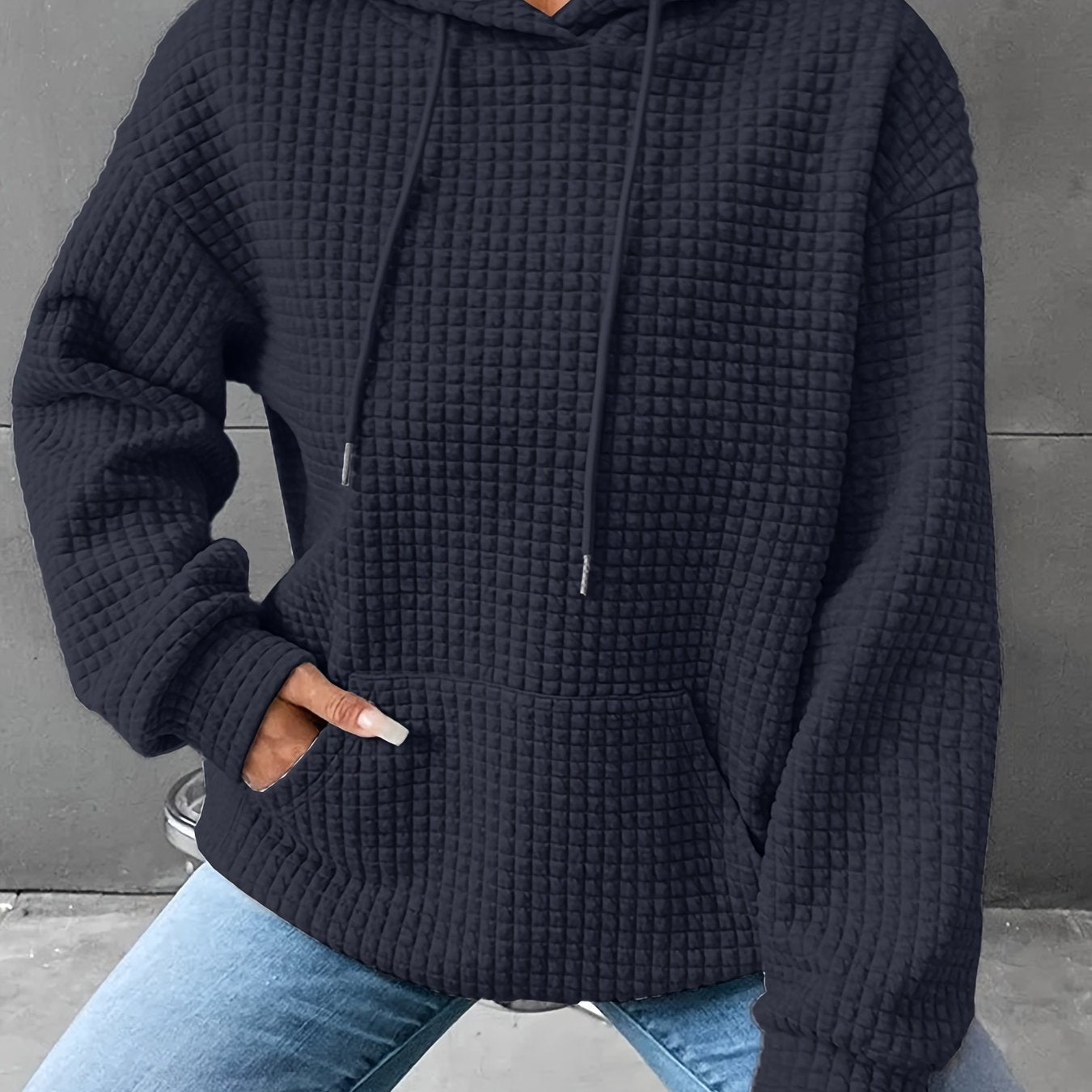 Léana™ | Sudadera con capucha texturizada de manga larga
