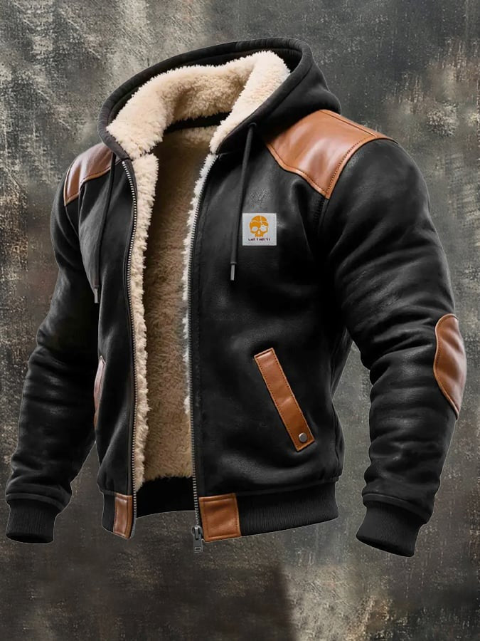 Chaqueta Vintage Hombre con Capucha