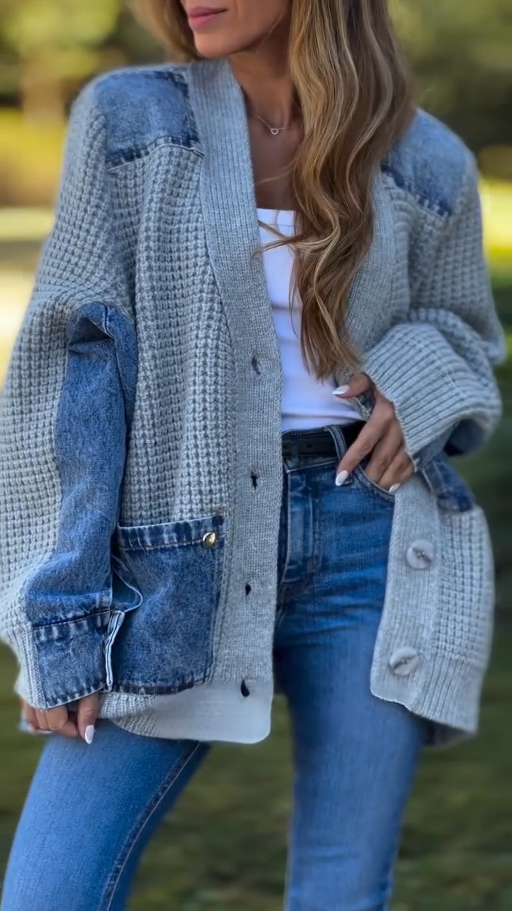 Abrigo Casual de Punto para Mujeres