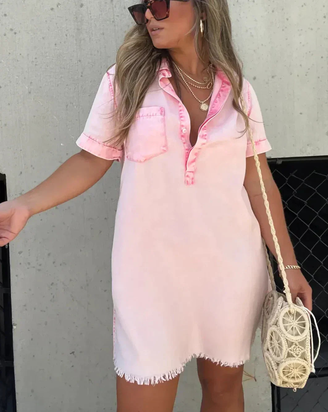 Inès – Vestido Ceñido de Denim