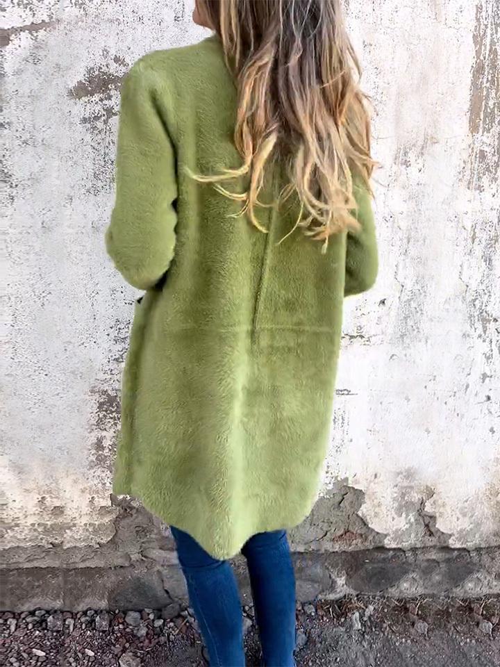 Valeria | Abrigo Largo de Piel Sintética