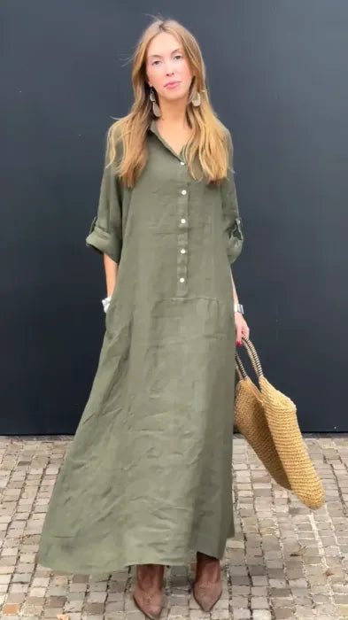 Lea | Vestido camisero largo