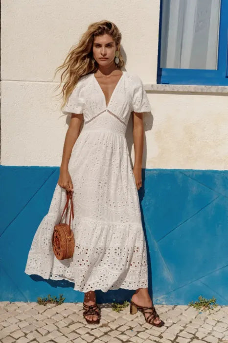 Felisa | Vestido romántico calado