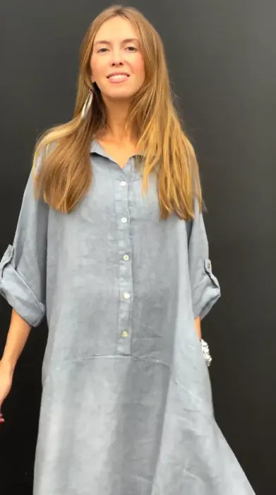 Lea | Vestido camisero largo