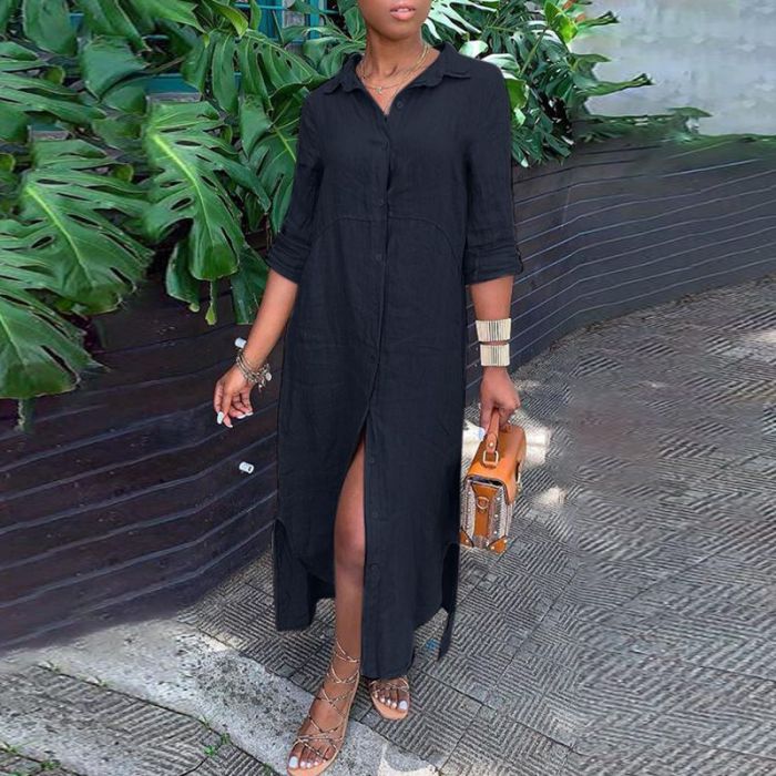 Elvira | Vestido camisero largo