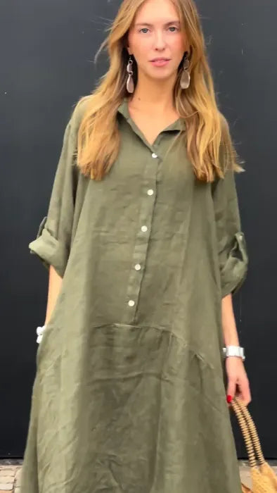 Lea | Vestido camisero largo