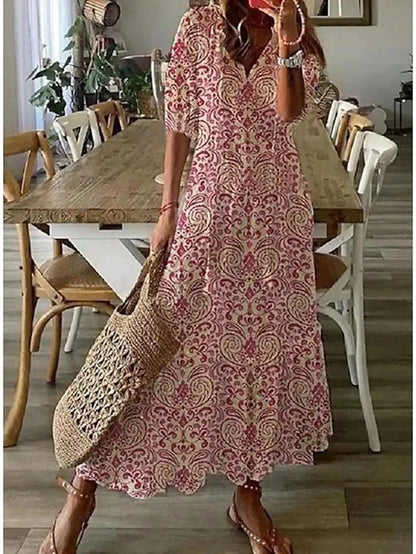 Michaela - Vestido Boho con Cobertura de Barriga