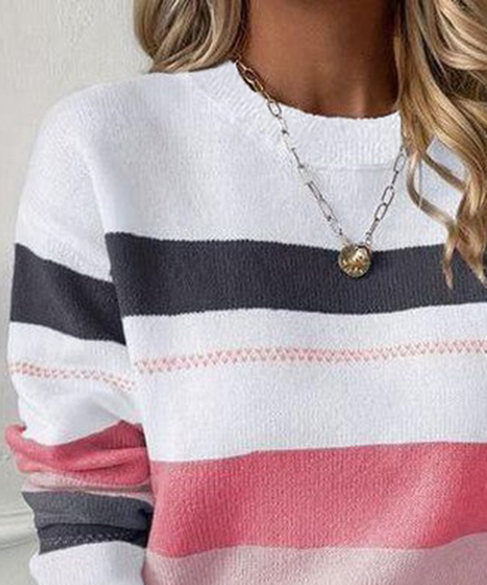 Suéter Rosa Dulce de Cuello Redondo