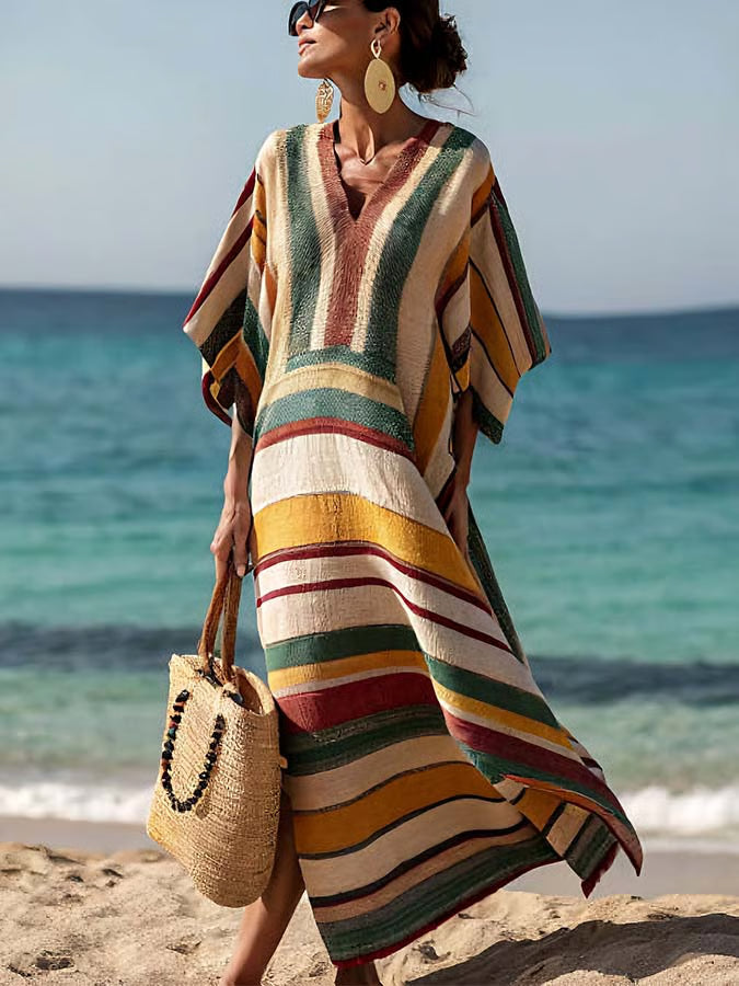 Vestido Largo Lino Elegancia