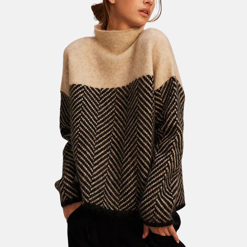 Eva - Pull en Tricot à Chevrons