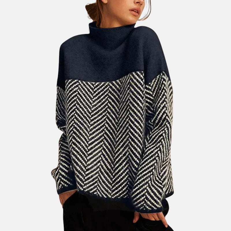 Eva - Pull en Tricot à Chevrons
