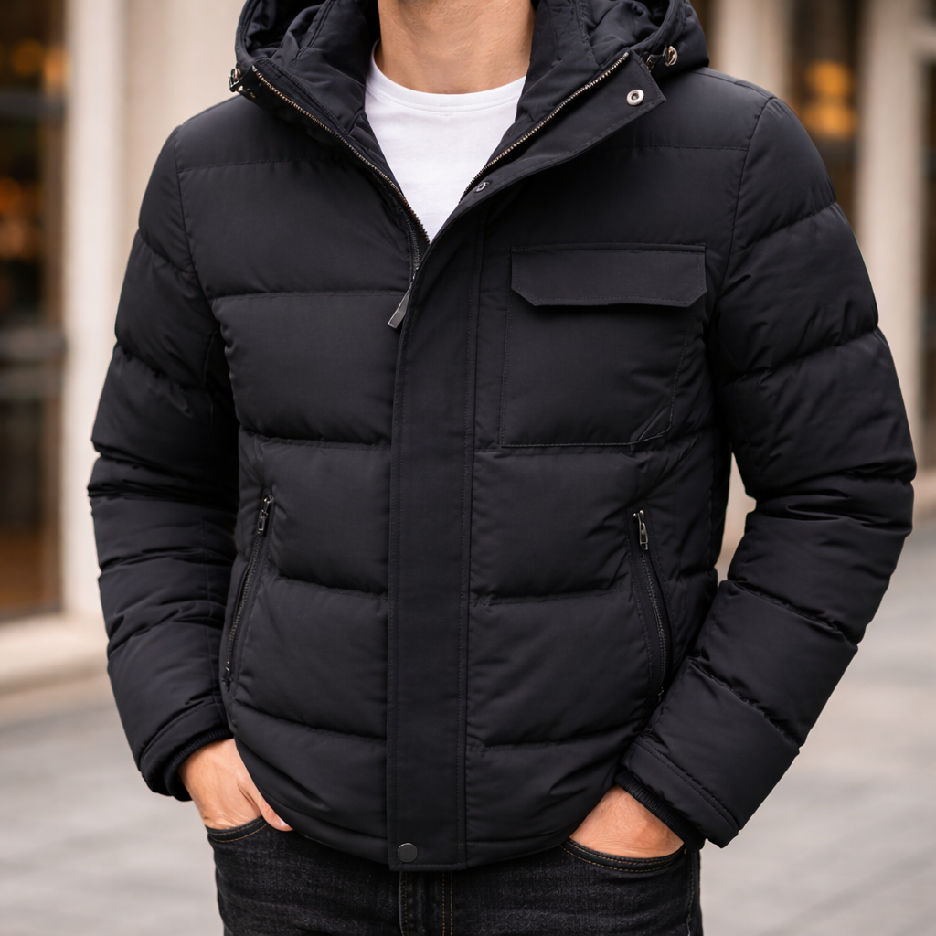 Lucas | Abrigo Acolchado con Capucha para Hombre