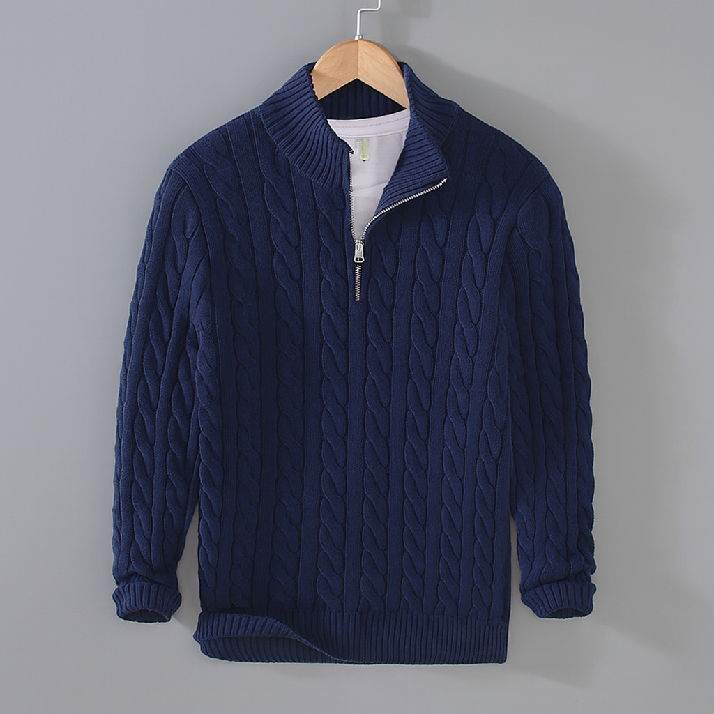Ansel | Suéter de cremallera moderno y cálido