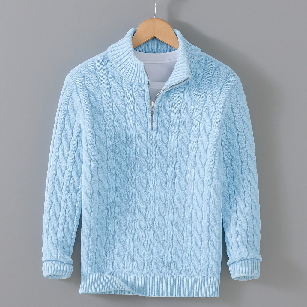 Ansel | Suéter de cremallera moderno y cálido