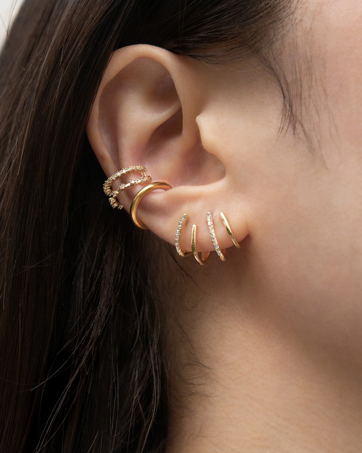 Pendientes Kløver – dorados