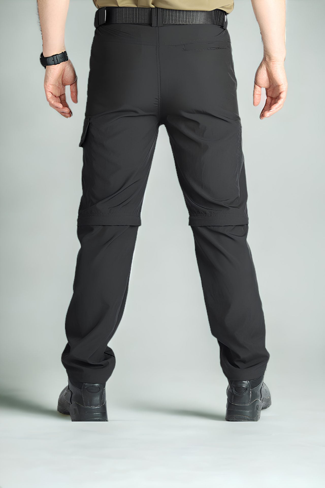 Pantalones Tácticos Convertibles Negros (Tela Ligera)