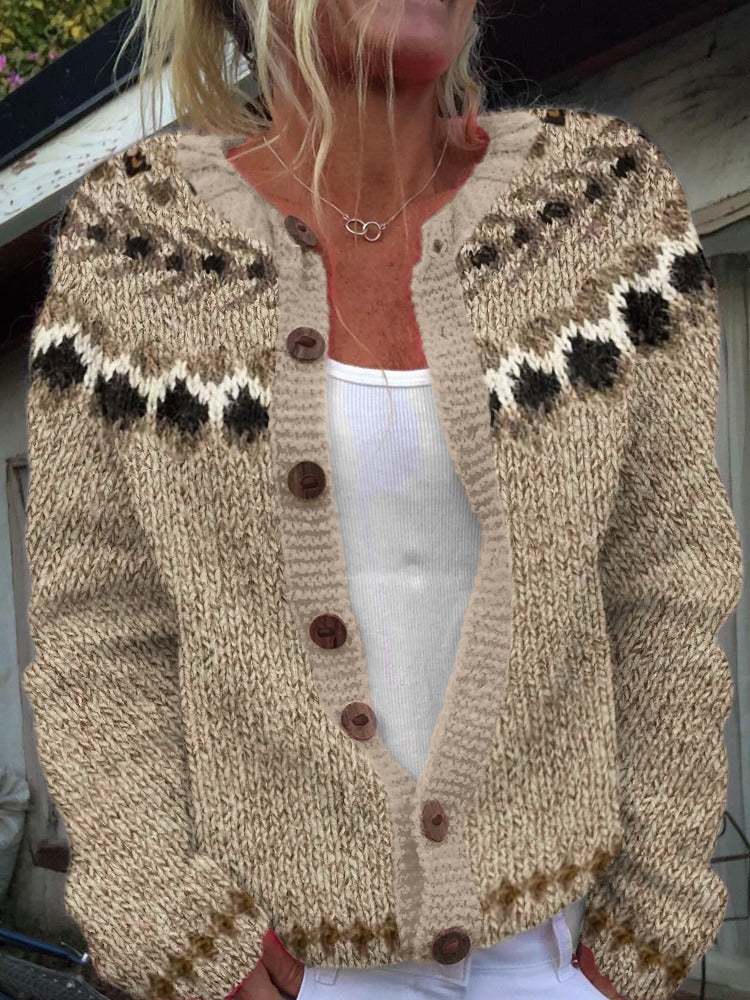 Aubree | Suéter de punto vintage islandés