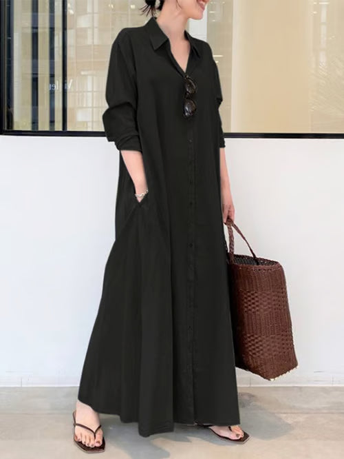 Elena | Vestido Blusa Lino Largo