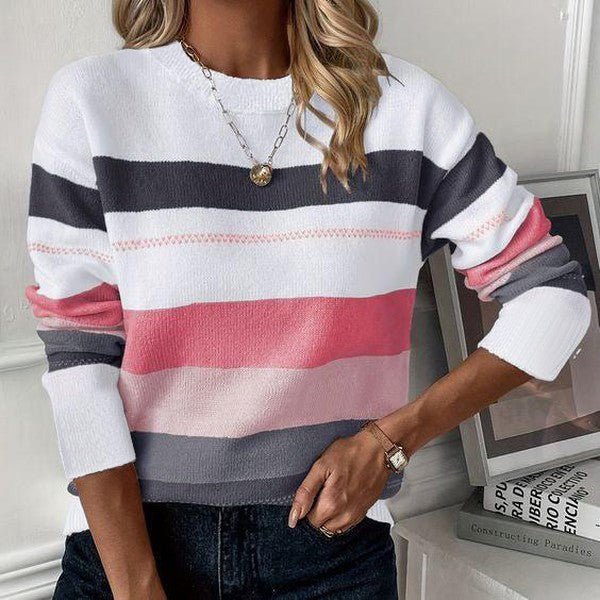 Suéter Rosa Dulce de Cuello Redondo