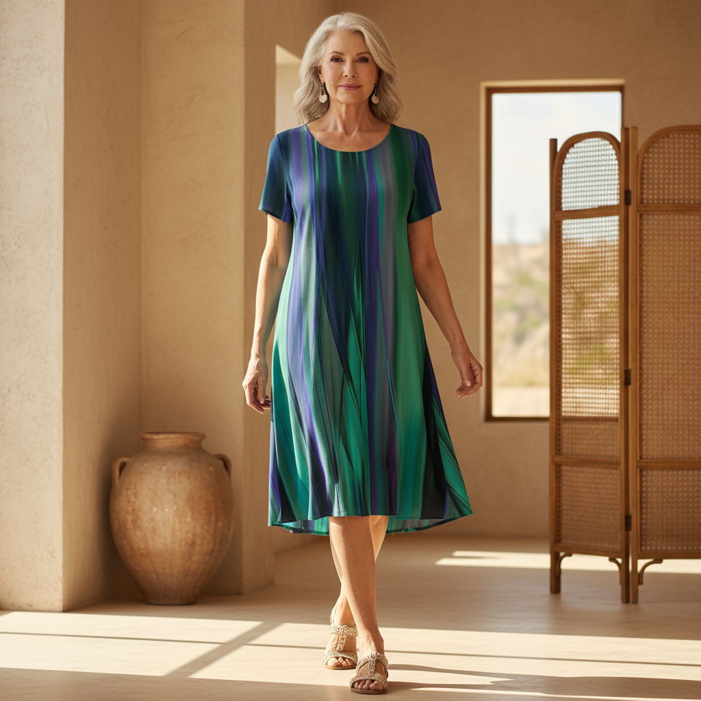 Genna - Vestido Casual Boho de Gradiente