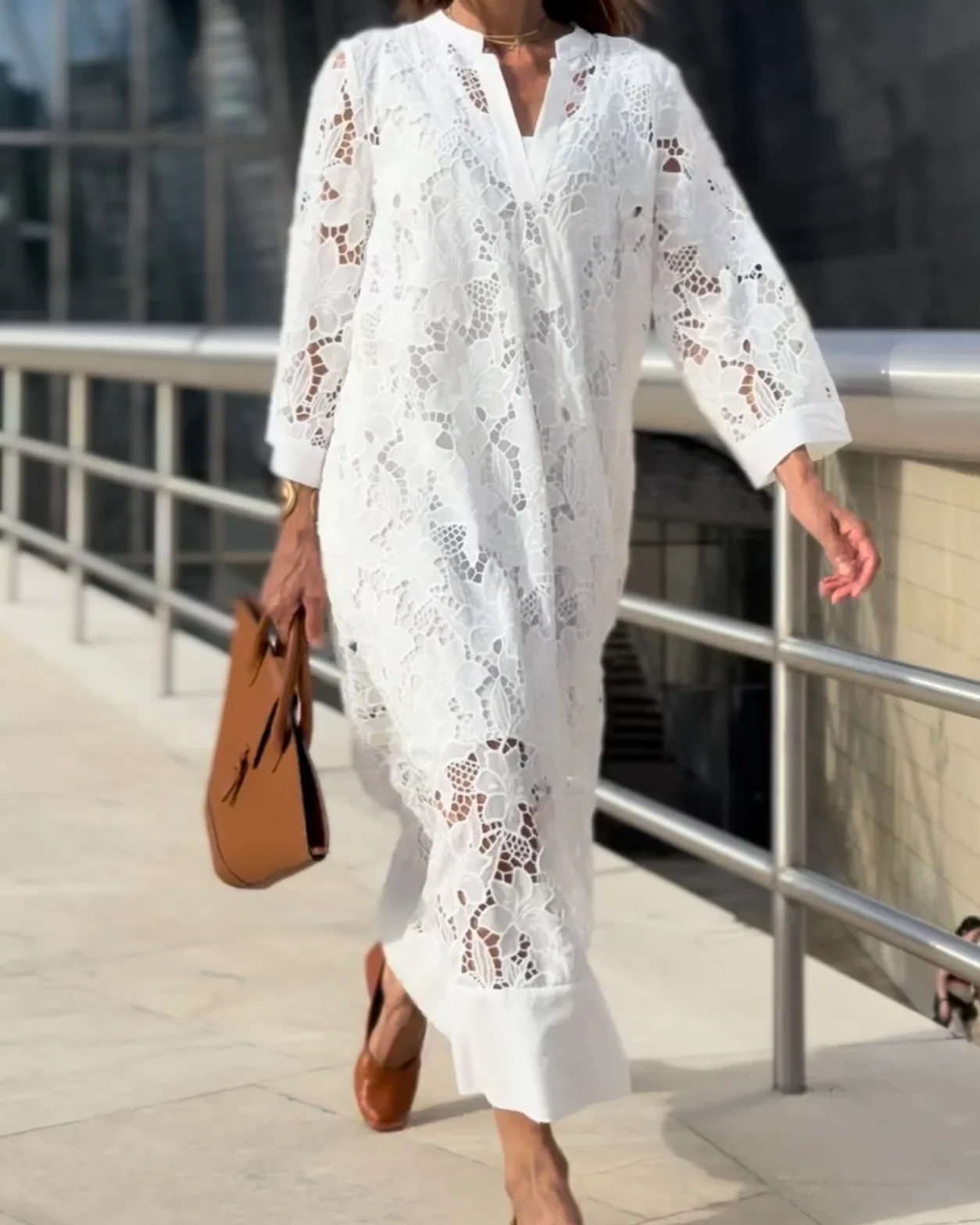 Élise | Vestido largo de encaje lujoso