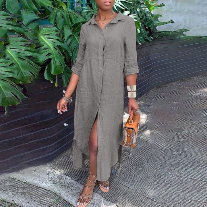 Elvira | Vestido camisero largo