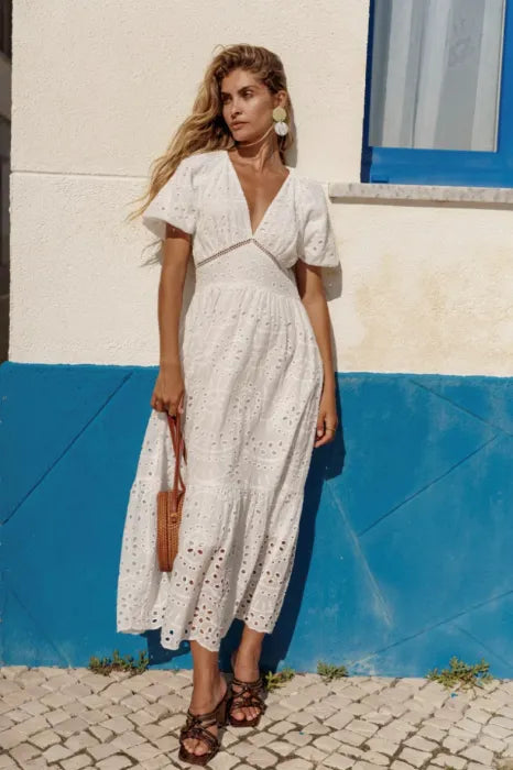 Felisa | Vestido romántico calado