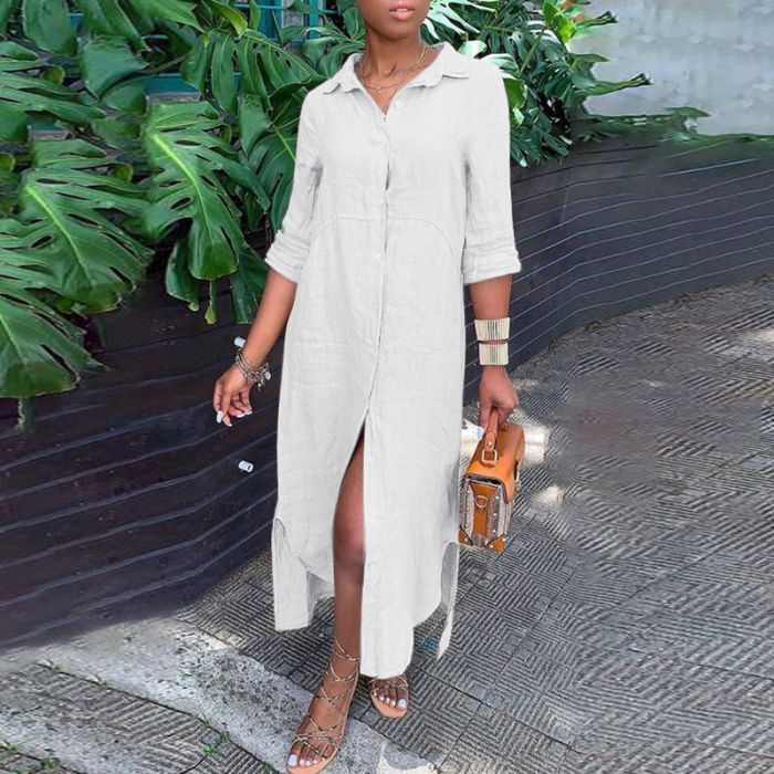 Elvira | Vestido camisero largo