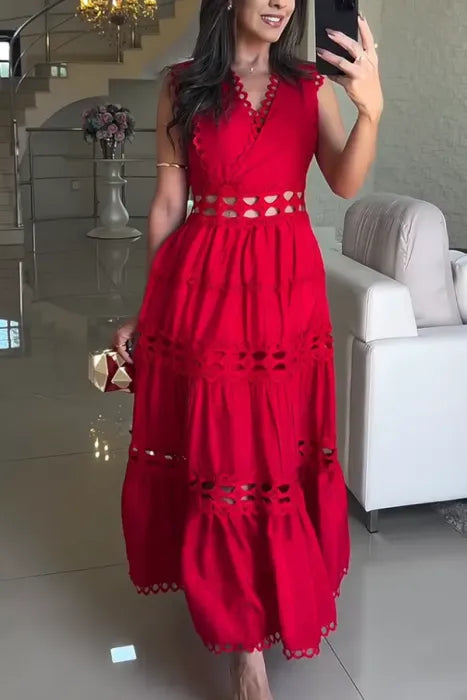 Dominika | Vestido maxi con cortes